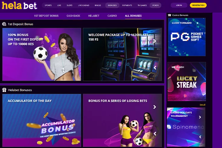 Bonuses and promotions available on HelaBet