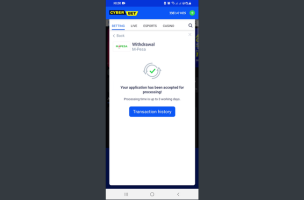 CyberBet Withdraw Guide CyberBet Mobile App step 3
