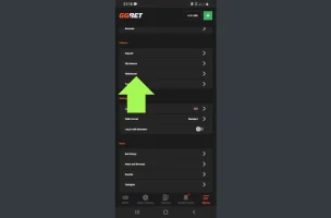 GGbet Guide on Withdrawing on the App step 1