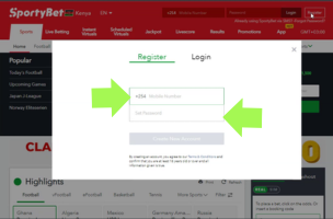 Sportybet Registration Web step 2